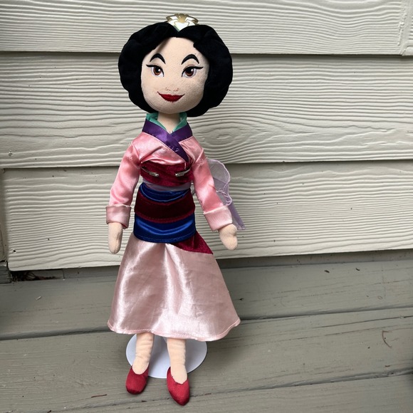 Disney Other - Disney Mulan Plush Doll Kids 18 Inch Pink Good Satin Matchmaker Dress Toy